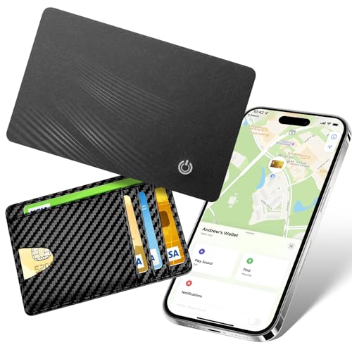 AirTag Card Wallet Tracker for Apple Find My (iOS Only) - 2025 Ultra-Slim 1.8mm Smart Finder, IP67 Locator for Men's Wallets & Luggage,1 Pack
