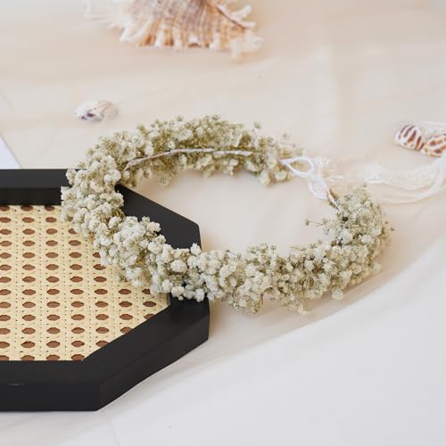 Diadema de flores secas para boda