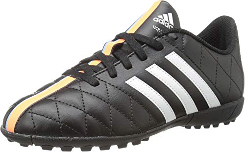 adidas Kids 11Questra TF J Big, Black/White/Flash Orange, 1.5 Little Kid M