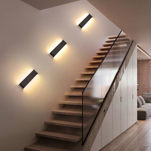 Luz pared aluminio con tres temperaturas de color ajustables y diseño moderno de 10W KUKAK 4