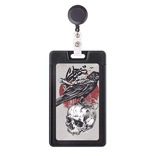Porte-badge rétractable totem squelette indien idéal pour blouse d'infirmière