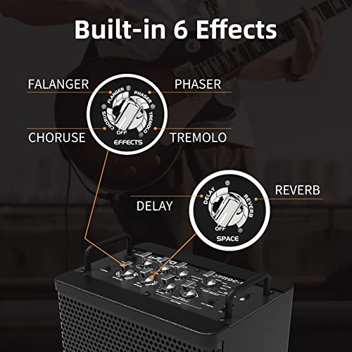 Image of JOYO 15W Portable Guitar Amp Combo | 9 Preamp Models + Looper, Drum Machine, Modulation, Delay & Reverb | Rechargeable Battery | Digital Modeling | for Practice, Solo & Small Gigs (DC-15S)