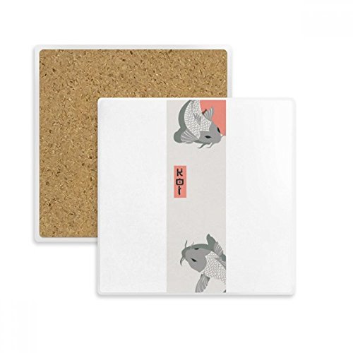 Cadeau de boissons multicolor coaster poisson asiatique - 2