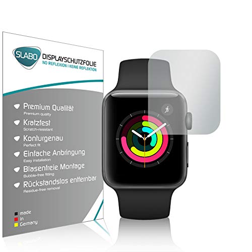 Slabo 4 x Film de Protection d'écran Compatible avec Watch Series 3 (42mm) Protection écran Film No Reflexion Mat Cover
