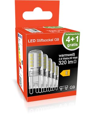 Produktbild Blulaxa LED-Lampe G9, 2,6W – Warmweiß, 5 Stück