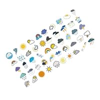 Beaupretty 50pcs Weather Symbol Stickers Reflective Decals for Laptop Bike Water Bottles DIY Weather-Themed Decoration Pack