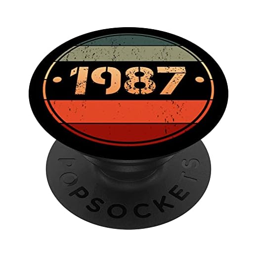 Popsockets vintage 1987 edición limitada 1987 cumpleaños 1987 PopSockets PopGrip Intercambiable