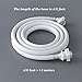 Washing Machine Inlet Hose, Burst Proof Washing Machine Water Inlet Pipe, Washer Pipe with Connectors, Water Inlet Connection Supply Line, White Long Universal PVC Hose (1.5 m/ 5 ft)