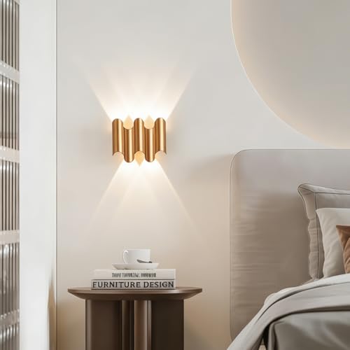 Éclairage en Intérieure Chic Doré 5W Luminaire Mural Design Épuré