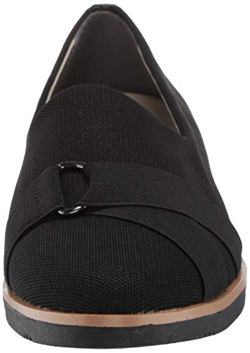 Image of Aerosoles - Women's Side View Shoe - Essential Black Wedge with Memory Foam Footbed