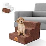 ZNM Escalera para Perro Sofá, Escalera Perro Sofá con Recubrimiento Impermeable, Rampa para Perro Cama, Escalera 3 Caminar para Perro Pequeño - Enviar Juguetes para Perros