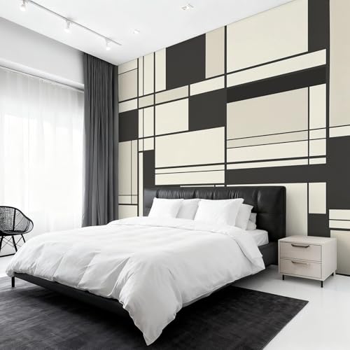 Papier peint intissé Mondrian grand format fresque géométrique abstraite - 2
