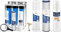 Aquaboon 3-Stage Whole House Water Filter System with 5 Micron 20x4.5 Anti-Scale Reducing Sediment Water Purification and Carbon Chlorine Reduction Filter with Replacement Set