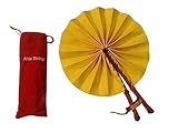 AHIASTRING AFRICAN FOLDING FAN | CHURCH FAN | TV FAN | HAND HELD FOLDING FAN | SUMMER HAND FAN | SPORTS HAND FAN WITH A POUCH (200)