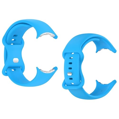 Google Pixel Watch 4 / 3 / 2 / 1 バンド ベルト 41mm 45mm ピクセル ウォッチ ピクセルウォッチ TPU ソフト (スカイブルー, GPW 3 45mm Lサイズ)