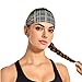 Boys Girls Sports Sweat Band, Multipurpose Long Head Ribbon for Sports Workout Spa, Fashion Retro Scottish Tartan Plaid Art Headdress Hand Decor
