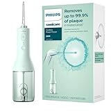 Philips Sonicare Water Flosser Cordless – Rechargeable Power Dental Waterflosser for Teeth, Portable Oral Irrigator with 3 Intensity Settings, 360° Rotating Nozzle – (Mint)