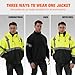 SKSAFETY 3-in-1 High Visibility Winter Bomber Jackets Zip Out Fleece Liner Reflective Safety Coats for men Waterproof ANSI/ISEA Class 3(Lime L)