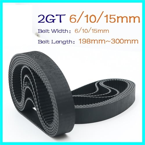 Courroie synchrone 2GT 198mm pour éliminer le jeu mécanique sur axe 10mm