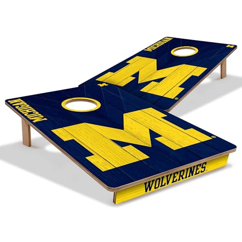 YouTheFan NCAA Michigan Wolverines 2’ x 3’ Wood Cornhole Game