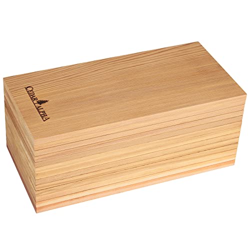 Bigger 12 Pack Premium Cedar Planks for Grilling Salmon, Meat Fish and Veggies. Adding Extra Smoke and Flavor, Soaking Fast, Top Grade Cedar Grilling Planks (11\"x 5.75\")