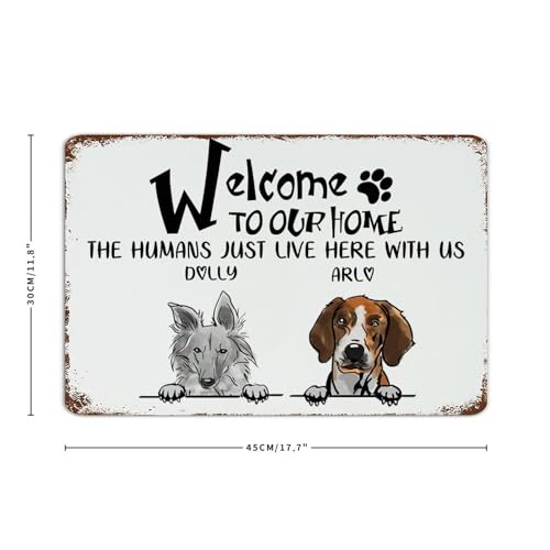 Panneau en métal Welcome to Our Home plaque aluminium de décoration mur