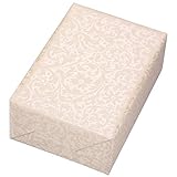 Geschenkpapier Hochzeit 3 Rollen 75 x 150 cm, 70 g/qm, Brokat beige Perlglanz