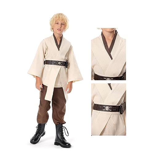 Heodols Obi Wan Kenobi Costume Kids Tunic Robe Knight Obi-Wan Kenobi Cosplay Outfit Halloween Costume Cosplay #TOP6