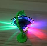 URBeauty 2PCS LED Light Up with Music Launcher Gyro Spinning Top Rainbow Colors Change Glow in the Dark Toy At Color Randomly