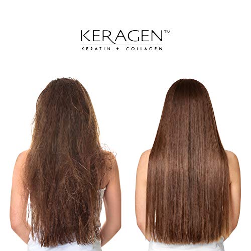 Keragen - Brazilian Keratin Hair Smoothing Treatment Express Home Kit - Blowout Straightening System, With 2 Oz Formaldehyde Free Treatment, 2 Oz Clarifying Shampoo And Aftercare Samples #TOP3