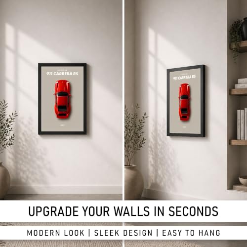 Image of 911 Carrera RS Premium Framed Wall Poster (12x18 Inch) | 1995 Red Sports Car Wall Art | Classic Automotive Decor for Garage, Man Cave, Bedroom, Office & Car Enthusiast Gift
