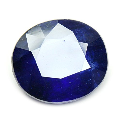 CaratYogi - Piedra preciosa neelam de zafiro azul, 4.75 ratti, 4.3 quilates, genuina, suelta, para hacer joyas, calidad AAA
