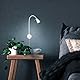 Briloner Leuchten LED Bettlampe, Bettleuchte Flexarm, inkl. An-/Ausschalter, 4,7 Watt, 400 Lumen, 3.000 Kelvin, Metall, Weiß