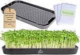 Prism greens Self-Watering Microgreens Growing Kit - Reusable Microgreens Growing Trays w/ 3 sets Planting Cottons & Seeds - Sprouts Growing Kit - Sprouting Kit - Grower tray - Indoor Window - Roots