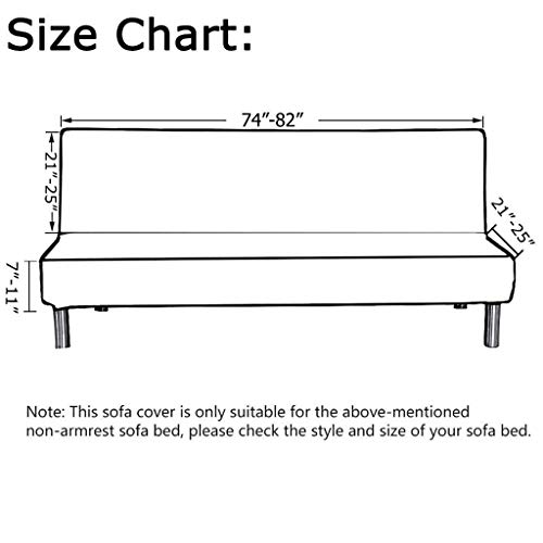 Obokidly Velvet Sofa Bed Cover Futon Slipcover Solid Color Full Folding Elastic Armless For Patio Couch Bench (Beige-With Skirt Ruffled, X-Large(74"-88")) #TOP6