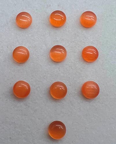 Loose Gemstone 10Pieces Sunstone Quartz 10 Pieces Stone Size 8X8Mm Shape Round Cut Smooth Making, Beading & Craft Supplies 7$St03D30 #TOP5