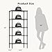 DUMOS 5-Tier Metal Wire Storage Shelves, Adjustable Standing Storage Rack Shelf, Heavy Duty Steel Shelving Unit Organizers for Kitchen Bathroom Pantry Garage, 23.3