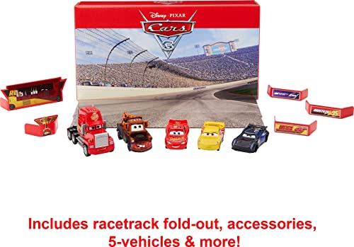 Mattel HFN83 Disney And Pixar Cars Vehicle Set Of 4 Collectible Character Toy Cars & 1 Mack Truck Inspired thumb #2