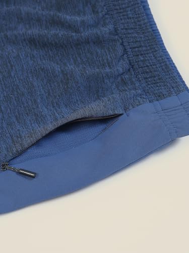 Image of TECHNOSPORT Men's Melange Slim Fit Techno Dry Trackpants Drawstring 2-Pocket Polyester Joggers for Gym Running Workout UPF50+ Anti Odour