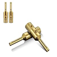 Tertullus 8 stuks banaanstekkers 4 mm verguld schroefbaar hifi luidspreker banaanstekker set voor luidsprekerkabels