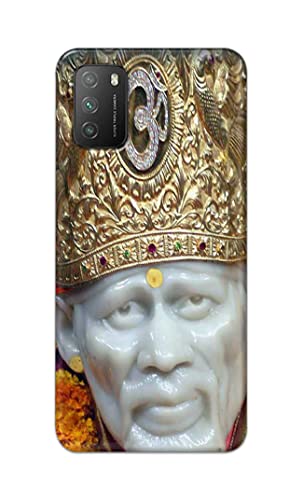 Image of PRINTFIDAA Sai Baba Lord Shiridi Great God Hinduism Hindu Religious Printed Designer Hard Case for Poco M3 Back Cover -(e) RPM1005