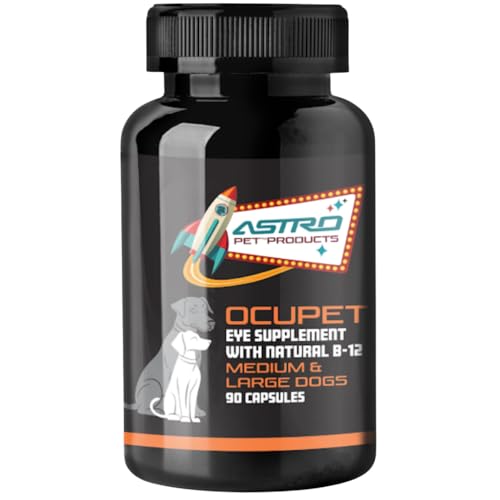 ASTROPET - OCUPET - Eye Supplement - for Medium-Large Dogs & All Cats - Supports Eye & Vision Health - Human-Grade Ingredients - with Lutein & Essential Vitamins - Made in USA - 90 Capsules