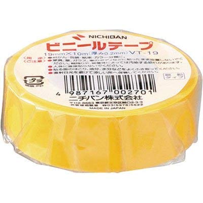 Amazon.co.jp: ニチバン ビニールテープ 19mm×10m VT-19 黄 : 産業
