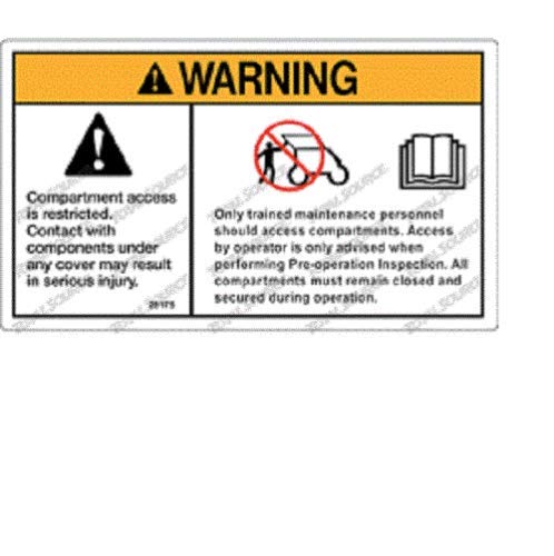 Genie GR-20j - DECAL - CAUTION COMPART ACCESS 28175GT