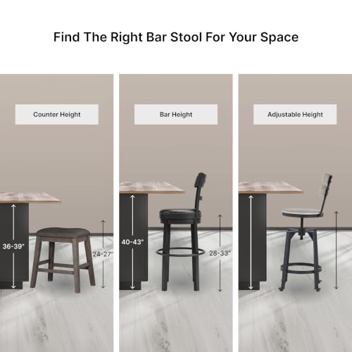 Signature Design by Ashley Caitbrook Rustic 24.4" Counter Height Upholstered Barstool, 2 Count, Gray by Signature Design by Ashley - Used condition - Image 9