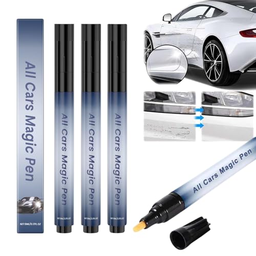 3PCS All Car Magic Pen, All Car Magic Pen for Car Scratches, Car Scratch Repair Pen Set, Quick Fix for Scratches and Paint, Suitable for All Car Colors