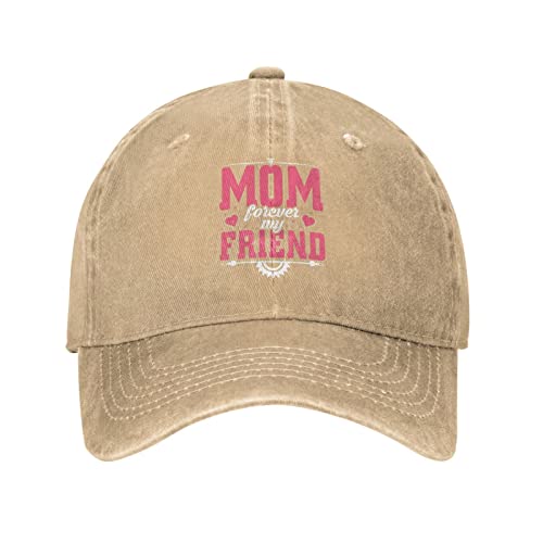 Baseball Cap Men Mothers Day Mom Gifts Sports Hat for Mens Retro Caps Light Weight Mom Forever My Friend Tennis Cap Natural