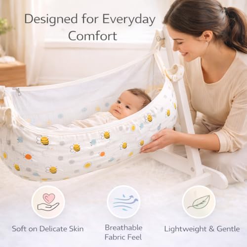 Image of Traditional Muslin 4 Layer Baby Khoyu /Cotton Cradle Cloth for Ghodiyu /Jhula /Palna & Mosquito Net