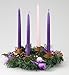 Christmas Advent Candle Set (Set of 4) - Made in The U.S.A. - 10 Inch Wax Taper Candles - 3 Purples Candles & 1 Pink Candle