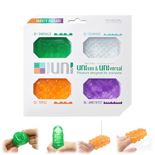 TENGA テンガ UNI ユニ VARIETY PACK バラエティパック ユニセックス ぷるぷる触感 使い切り ミニローション付き - 画像1